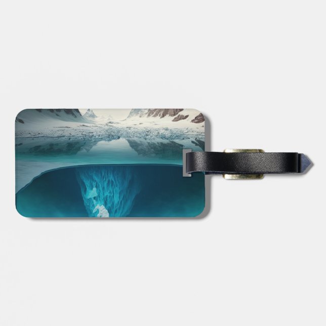 Icy Mountain View Luggage Tag (Back Horizontal)