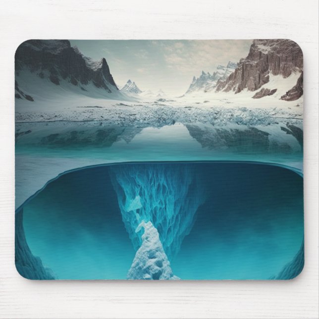Icy Mountain View Mouse Pad (Front)