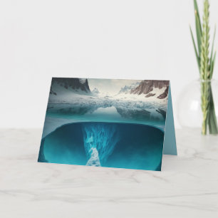 Icy Mountain View Note Card
