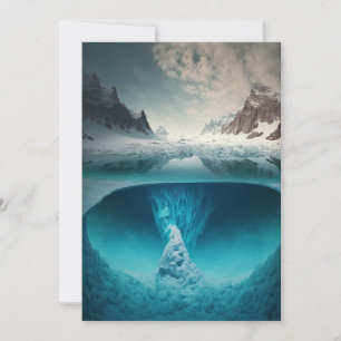 Icy Mountain View Save The Date
