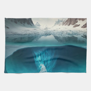 Icy Mountain View Tea Towel