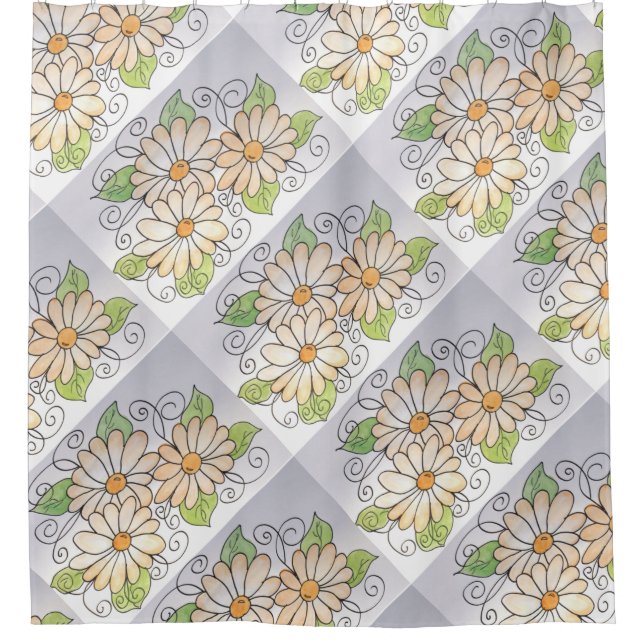 Icy Orange Shower Curtain (Front)