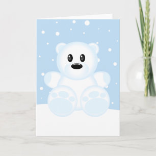 Icy Polar Bear Holiday Card