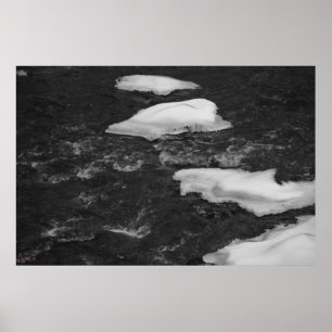 Icy Rocks in the River Poster