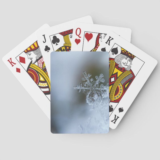 Icy Snowflake Playing Cards (Back)
