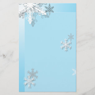 Icy Snowflake Stationary Stationery