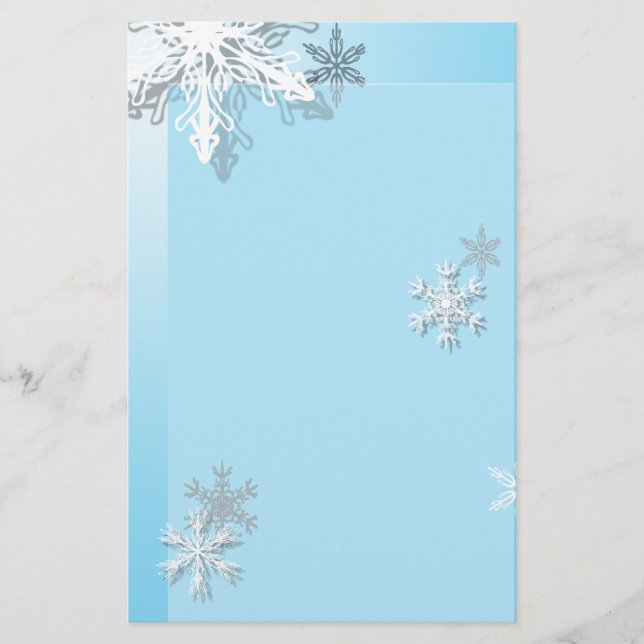 Icy Snowflake Stationary Stationery (Front)