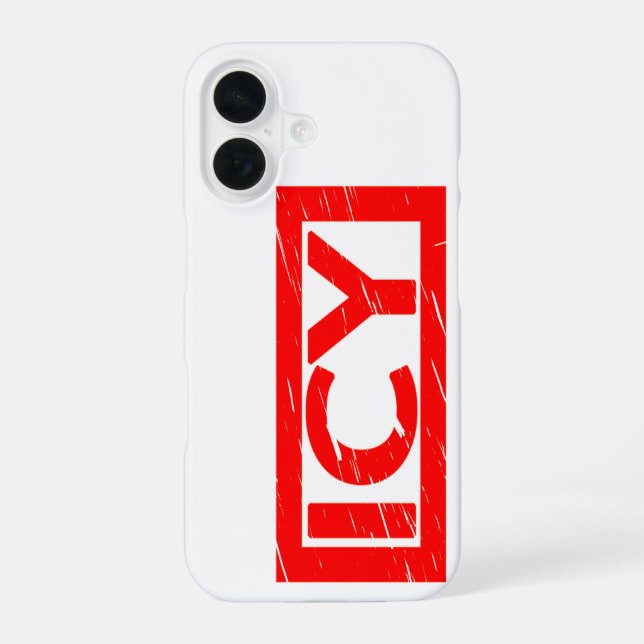 Icy Stamp iPhone 16 Case (Back)