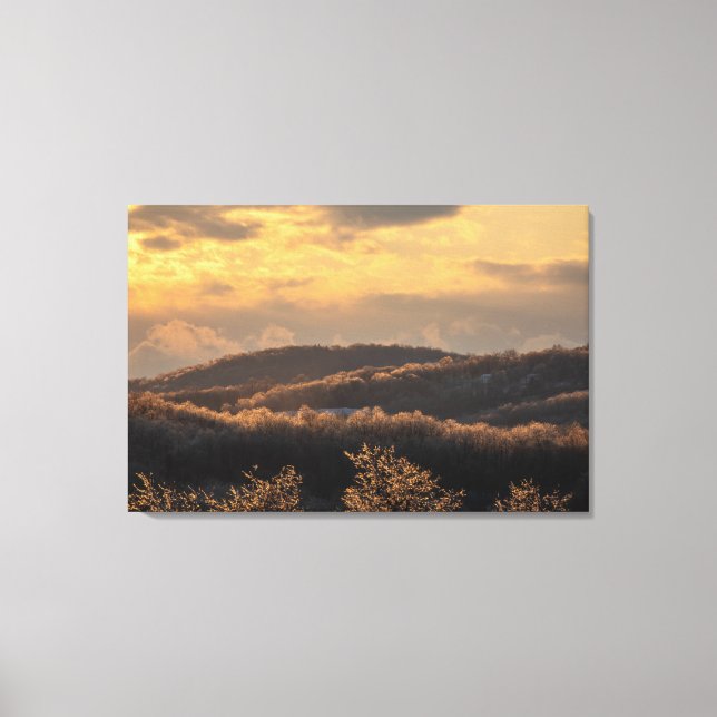Icy Sunset Canvas Print (Front)