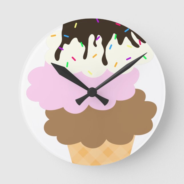 Icy Sweetness Round Clock (Front)