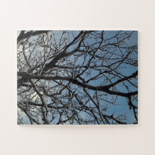 Icy tree branches jigsaw puzzle