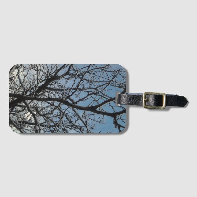 Icy tree branches luggage tag (Front Horizontal)