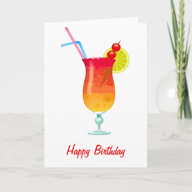 Icy Tropical Rum Punch Card (Front)