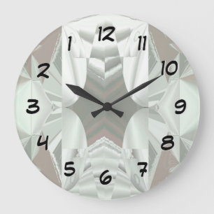 Icy White Pink -Turn Back the Time Backwards Clock