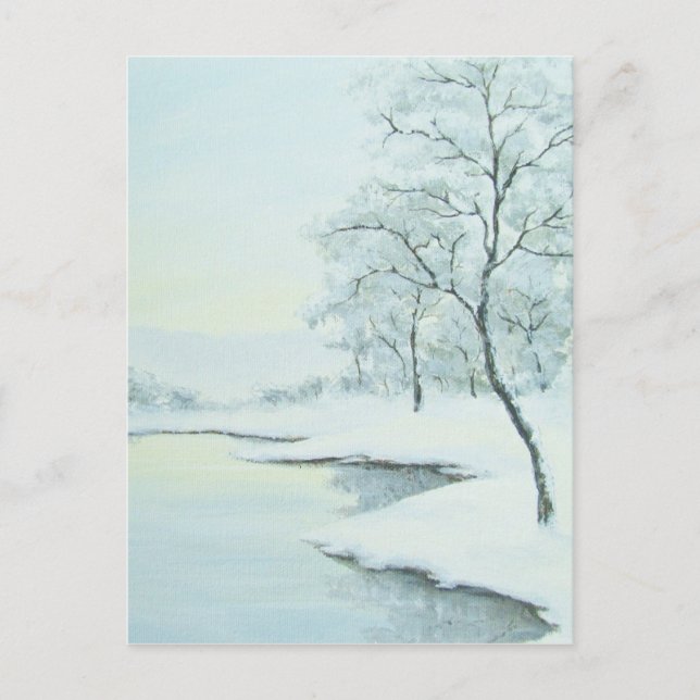 Icy Winter Landscape Postcard (Front)