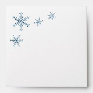 Icy Winter Snowflake Bridal Shower Envelope