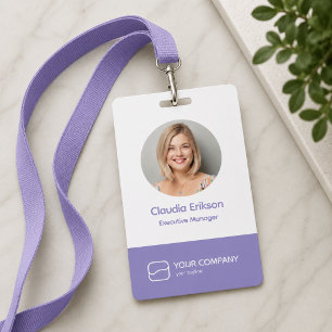 ID Badge 3x5 Photo   Custom Employee QR Badges