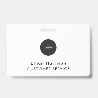 ID Badge Card | Business Employee Staff Logo White