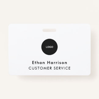 ID Badge Card | Business Employee Staff Logo White