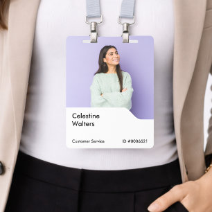 ID Badge Photo 4x5 Custom Vertical Employee Card
