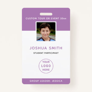 ID Badge Photo Template School Trip Music Tour