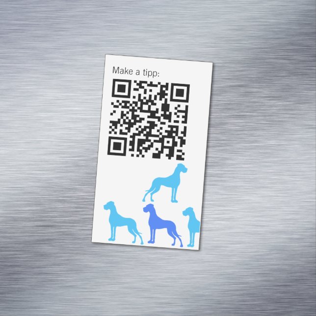 ID blue Great Dane series  Magnetic Business Card (In Situ)