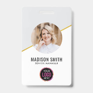 ID Card Badge   Minimal Business Employee Photo
