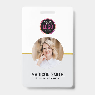 ID Card Badge Minimal Business Employee Photo
