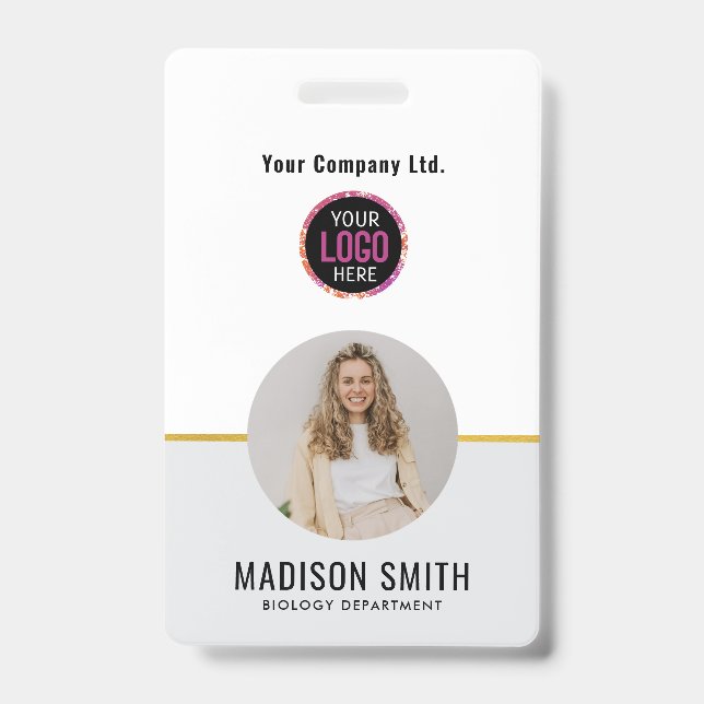ID Card Badge | Minimal Business Employee Photo (Front)