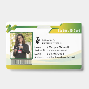 ID Card Badge Modern Business Student Photo
