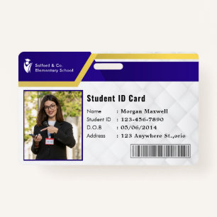 ID Card Badge Modern Business Student Photo ID Badge