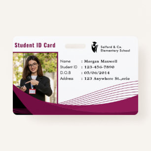 ID Card Badge Modern Business Student Photo ID Badge