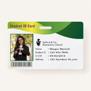 ID Card Badge Modern Business Student Photo ID Badge