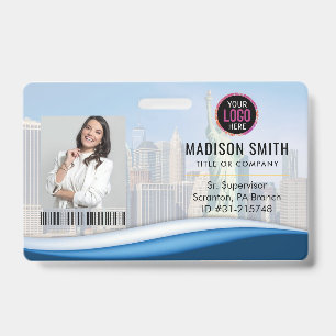  ID Card   Modern Minimalist Company Employee Badge