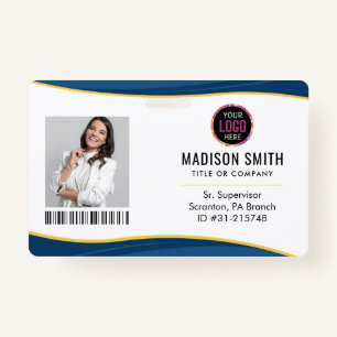 ID Card   Modern Minimalist Company Employee ID Badge