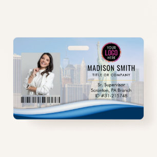  ID Card   Modern Minimalist Company Employee ID Badge