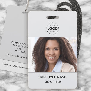 ID Card Photo and Logo Upload Employee Badge