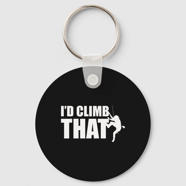 Id Climb That Climbing  Key Ring (Front)