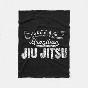 Id do Brazilian Jiu Jitsu Martial Arts Fighter BJJ Fleece Blanket