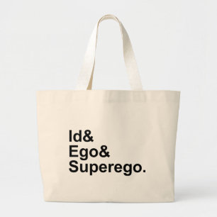 Id Ego Superego Three Parts of the Psyche Large Tote Bag