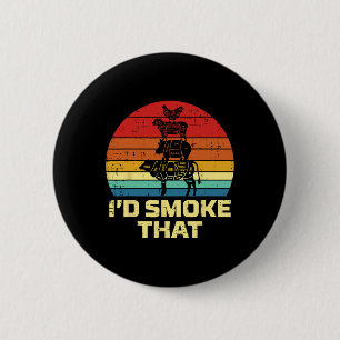 Id Grill That Retro Bbq Barbecue Grill Meat Lover 6 Cm Round Badge
