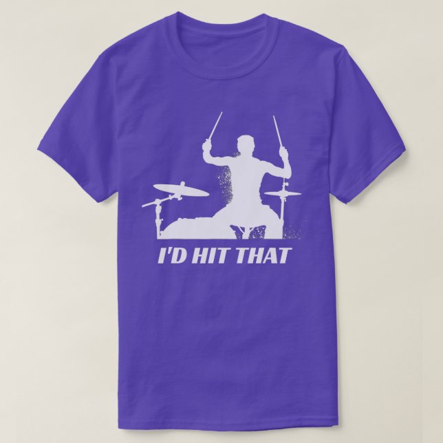 Id Hit hat  Id Hit hat Drums Drummer Drum set  T-Shirt (Design Front)