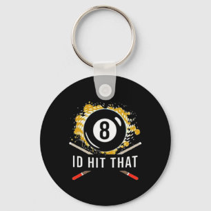 Id Hit That - 8-ball Pool Billiards Fun  Key Ring
