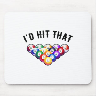 Id Hit That Billard Player Pool Billard Snooker Po Mouse Pad