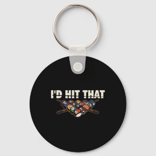 Id Hit That Billiard Player Snooker Pool Key Ring