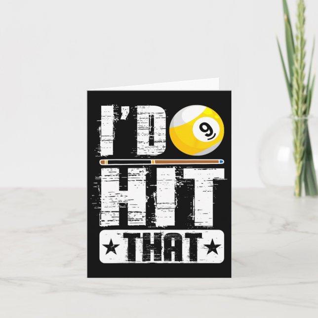 Id Hit That Billiards Pool Player Fan  Card (Front)