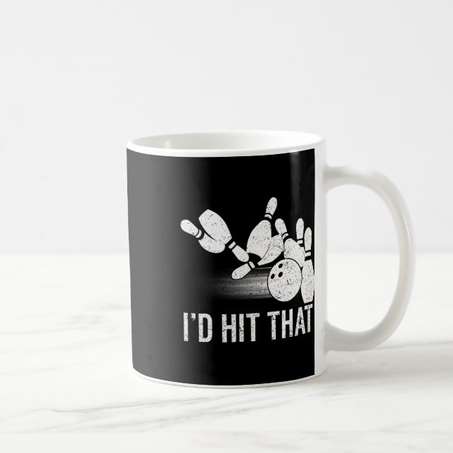 I'd Hit That Bowling Shirt Funny Bowler Gift Vinta Coffee Mug (Right)