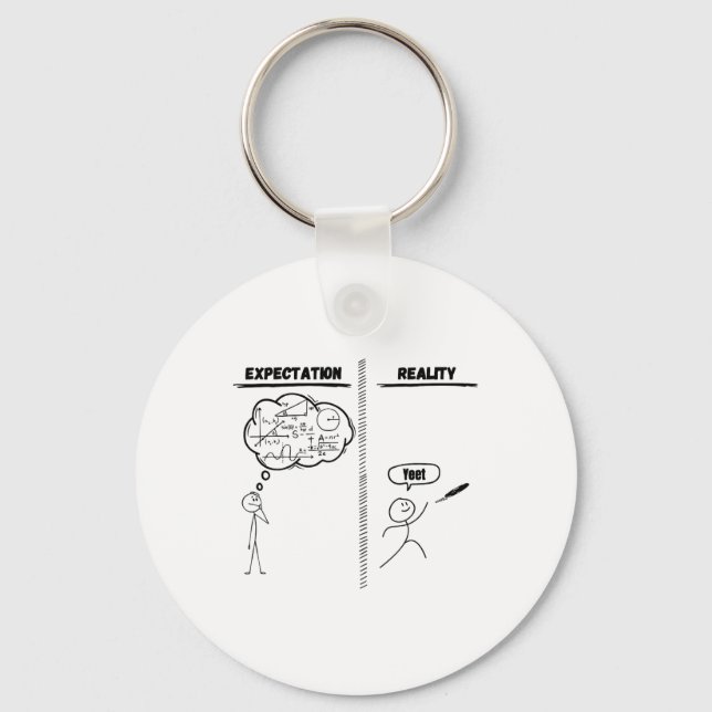 I'd Hit That Expectation Reality Disc Golf Frisbee Key Ring (Front)