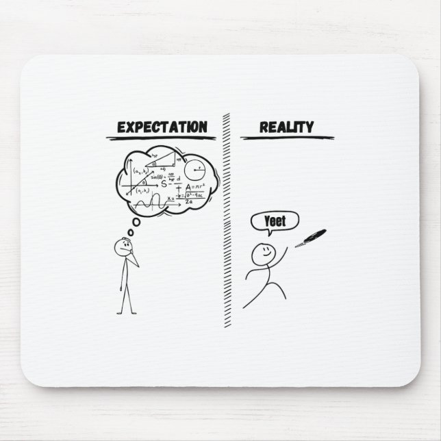 I'd Hit That Expectation Reality Disc Golf Frisbee Mouse Pad (Front)