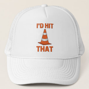 I'd hit that funny autocross orange cone men women trucker hat